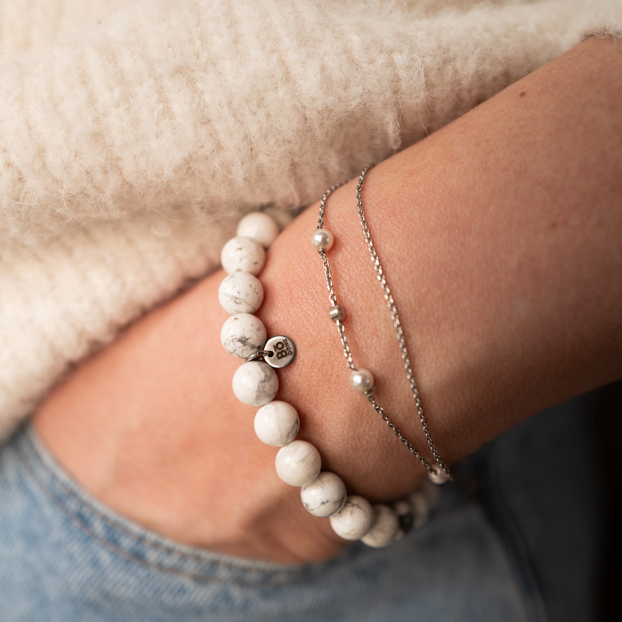Bracelet en Howlite pour le calme et la patience.