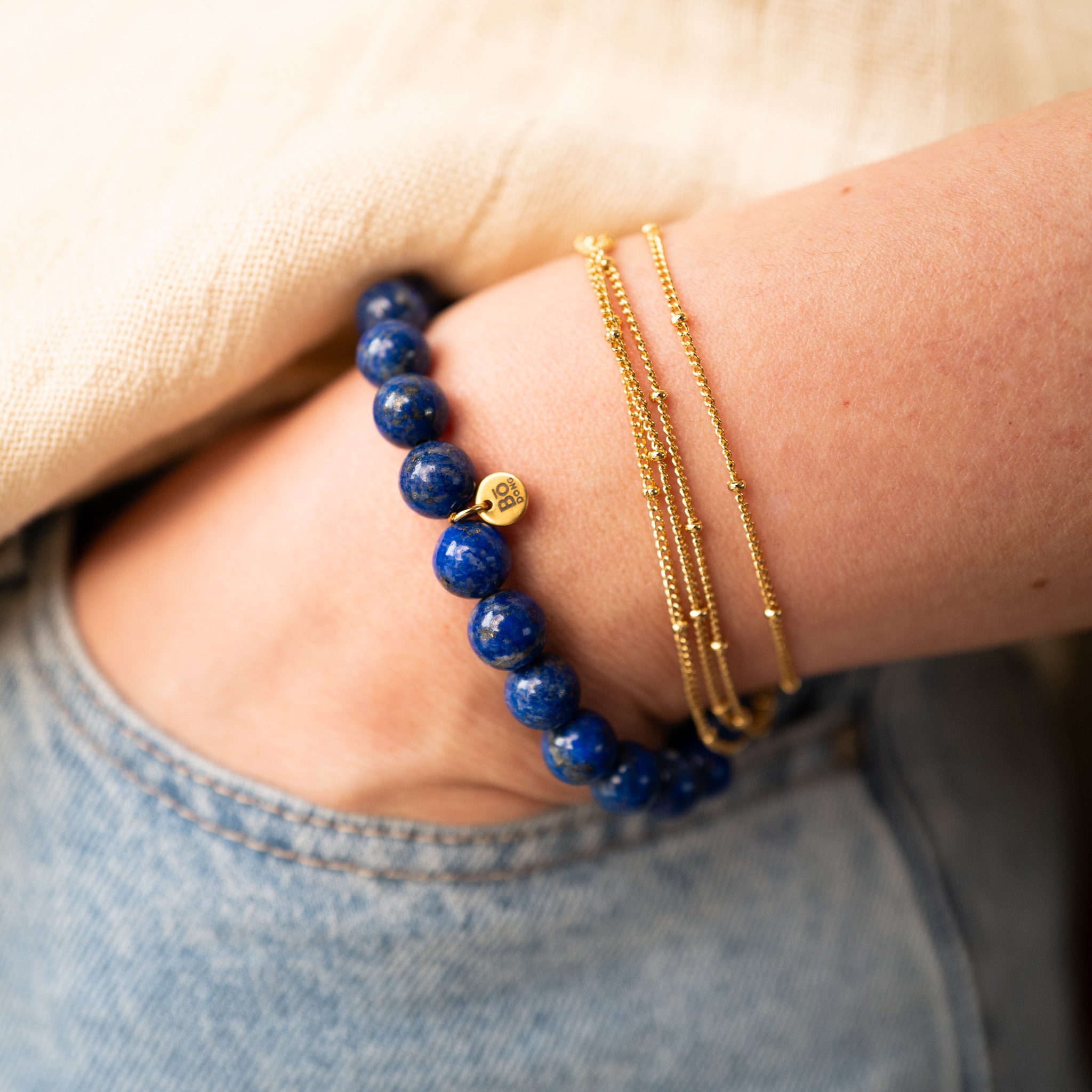 Bracelet en Lapis Lazuli pour la sagesse et la communication.