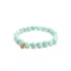 Bracelet Amazonite Bo-DONG Signature sur fond blanc – pierre de sérénité et de confiance