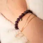 Bijou en Améthyste au poignet – calme, intuition et sérénité