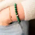 Bracelet Malachite porté – énergie de métamorphose et protection
